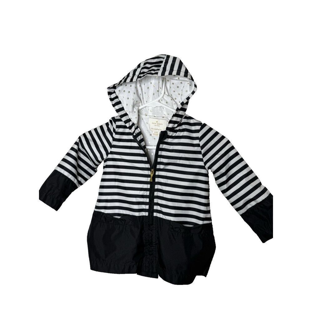 Kate Spade Jacket striped Black white Polka Dot lined 24 Mo 2 92 baby children